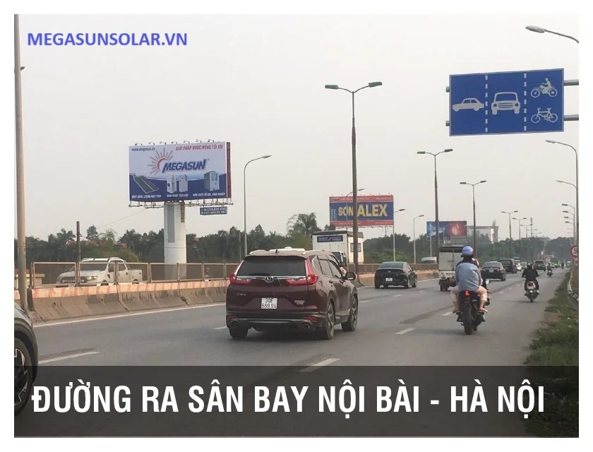 Hình ảnh Megasun trên đường Cao tốc ra sân bay Nội Bài- Hà Nội