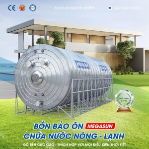 Bồn bảo ôn 25000l chứa nước nóng/ lạnh Megasun BBO-25000-KCA – Bồn hở không chịu áp