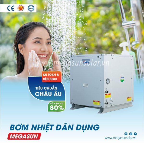 Hệ thống nước nóng trung tâm bơm nhiệt Megasun MGS-2.0HP-D