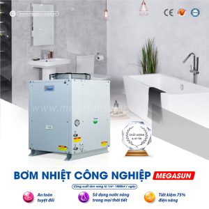 Bơm nhiệt Megasun - Tiện lợi, tiết kiệm chi phí vận hành