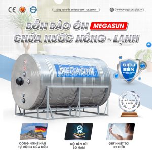 Bồn bảo ôn chịu áp Megasun 1500L - Giải pháp giữ nhiệt hoàn hảo