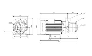 Sơ đồ cấu tạo bơm Grundfos CM10-2