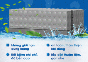 Bồn nước lắp ghép inox