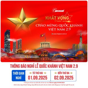 MEGASUN THÔNG BÁO NGHỈ LỄ QUỐC KHÁNH 2/9