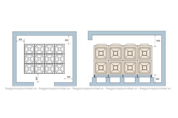 bể composite lắp ghép