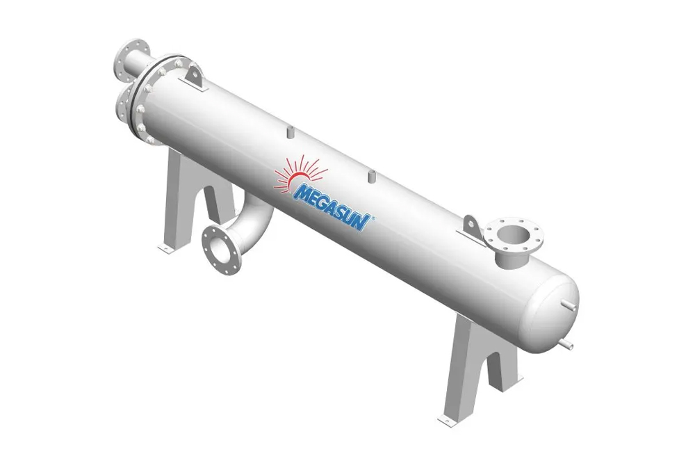 Bộ trao đổi nhiệt chiller inox 304 Megasun-HEX-100-U-PN10-304-304-PU-304