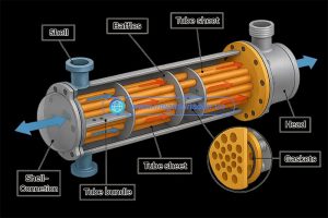 Sơ đồ cấu tạo bộ trao đổi nhiệt