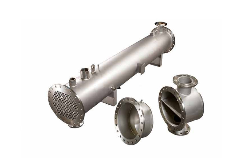 Cấu tạo bộ trao đổi nhiệt nước inox 304 Megasun-HEX-20-U-PN10-304-304-PU-304
