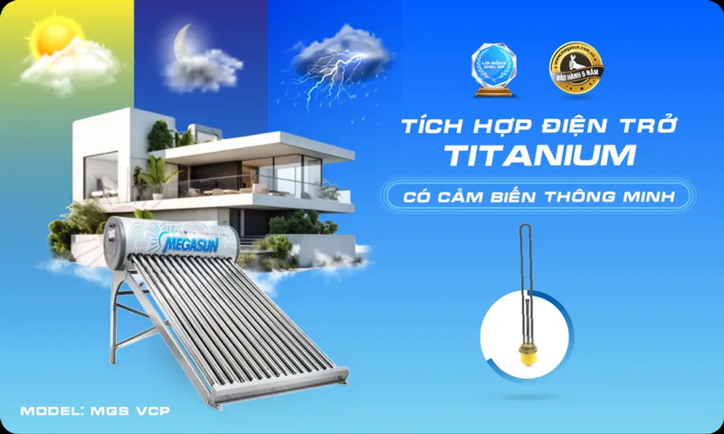 Máy nước nóng NLMT Megasun - Giải pháp sản xuất nước nóng thông minh, tiết kiệm