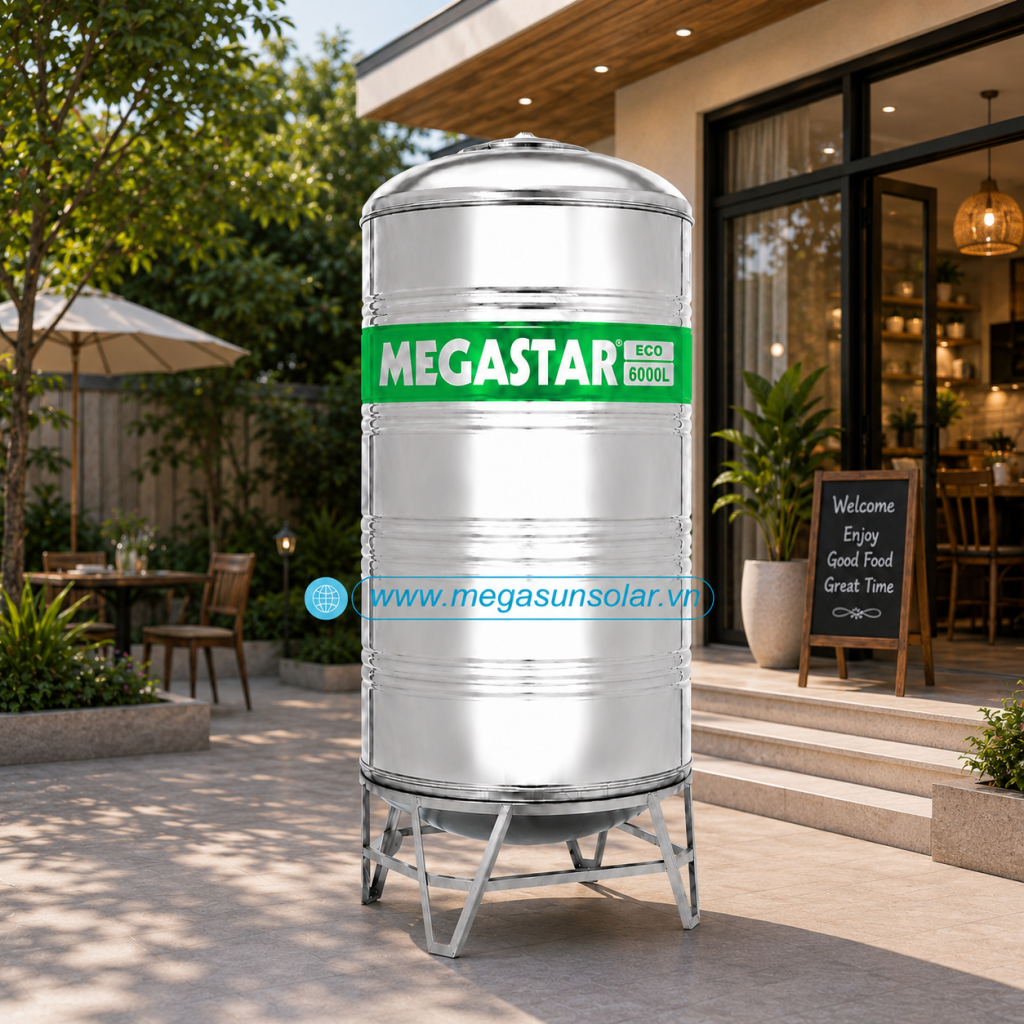 Bồn chứa nước sinh hoạt Megasun Megastar Eco 6000 L bồn đứng