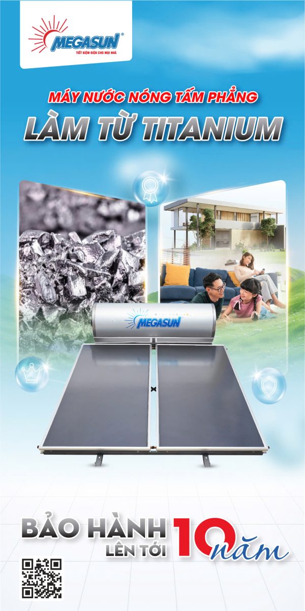 Đặc điểm cấu tạo máy nước nóng NLMT Megasun dòng Titanium