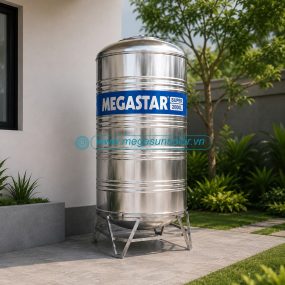 Bồn đứng inox chứa nước sinh hoạt Megatars Megasun Super 2000L