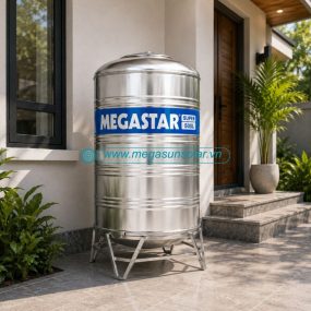 Bồn nước inox Megastar Super dung tích 500L bồn đứng