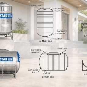 Cấu tạo bồn tròn lạnh inox Megastar Super dung tích 500L