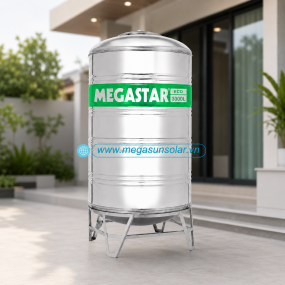 Téc nước lạnh inox Megasun Megastar Eco dung tích 3000L bồn đứng
