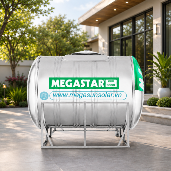 Bồn tròn inox Megasun Megastar Eco dung tích 3000L