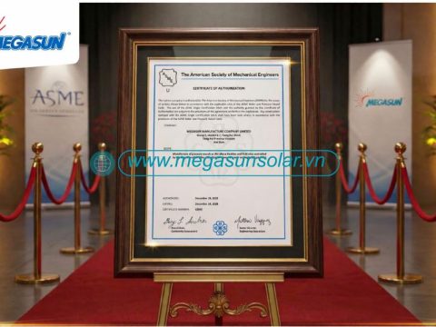 Megasun đạt chuẩn kỹ thuật quốc tế ASME cho hệ thống bình chứa áp suất cao