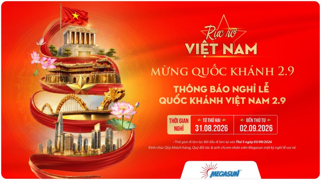 Thông báo nghỉ lễ mừng quốc khánh 2/9 cùng Megasun