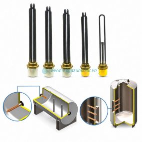 Các phụ kiện kèm theo của bình nước nóng công nghiệp Megasun 100L